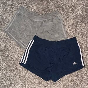 adidas Navy and Gray Women's Athletic Shorts Duo
